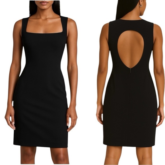 Et Ochs Cutout Open Back Sheath Cocktail Dress - Black - Size 4 - Picture 1 of 8